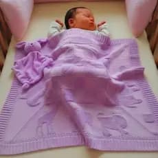 Saída Maternidade Quentinha Manta para Bebê Tricô Lã Coberta Recém Nascido Tricot Anti-alérgico