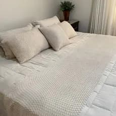 Peseira 180x60cm Manta Trança Tricot Link Sofá Cama Luxo Cama Queen