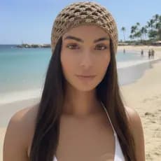 Bandana Vazada Croche Artesanal Trico Feminino Acessorio Moda Verão 2025 Versatil