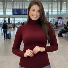 Blusa De Frio Cacharrel Feminina Gola Alta Tricot