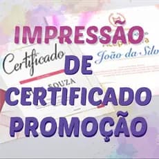 Impressão de Certificado Colorido A4