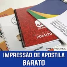 Impressão de Apostilas Colorida, Só frente com Encadernação, concurso, prova
