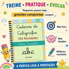 Caderno De Caligrafia Com 104 Atividades Para Praticar infantil