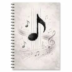 Caderno De Música Grande Com Pautas Para Teoria Musical