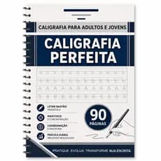 Caderno de Caligrafia Adulto Letra Bastão 90 Páginas