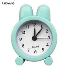 Alarme De Mesa Coelho Design Material Escolar Plástico Bonito Mini Despertador De Metal Para Estudante