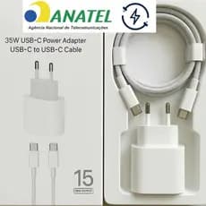 {ORIGINAL} Carregador 35W iPhone 15/16/17 Pro Max & Android Tipo C Turbo COMPLETO