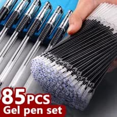 85 pcs Kawaii Caneta Gel Conjunto De Recarga Preto Azul Vermelho Tinta Cor 0.5 Milímetros Estudantes Esferográfica Material De Escritório Escola Papelaria