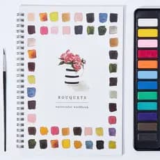 Conjunto De Tinta Aquarela De 12 Cores Livro De Exercícios De Adequado Para Iniciantes , Pássaros Pintura Infantil Graff