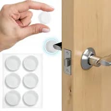 Protetor Anti Impacto Redondo Silicone Pingo Adesivo Multiuso Vidro Parede Porta Móveis Anti Ruído