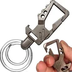 Chaveiro Mosquetão Gancho Com Trava Metal Chave Casa Carro Presente Chaveirinho Abridor De Garrafa