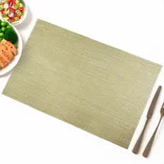 Jogo Americano Trançado Retangular Tapete De Mesa Posta Jantar Elegante Moderno Impermeável 45x30cm