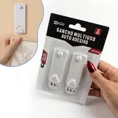 Gancho Multiuso Auto Adesivo 7,5x2,7cm Para Quadros Placas Chaves Sem Furadeira