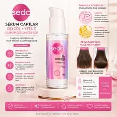 Sérum Capilar Seda Glycol + Vita C 110ml Luminosidade UV e Brilho Intenso