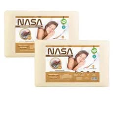 Kit Com 2 Travesseiro Nasa-X Original Viscoélastico Alto Antialérgico Antiácaro Macio