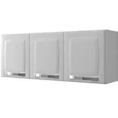 Armário Aéreo Cozinha Itatiaia Rose 3 portas - Aço - Design moderno Disponível com as portas nas cores preta ou branca