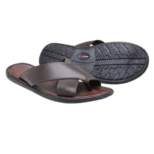 Chinelo Masculino  Couro Chinelo Solado de Borracha Chinela Transada