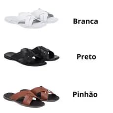 Kit Trio de Sandálias de Couro Legitimo : Elegância e Conforto em Três Pares