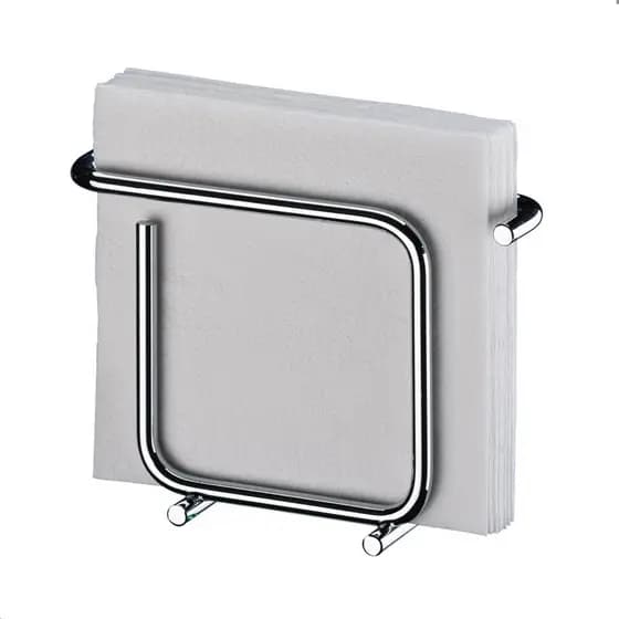 Suporte Porta Guardanapos Papel Mesa Posta de Aço Carbono Cromado