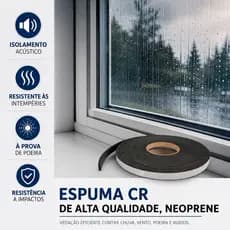 Fita Espuma Adesiva Cooktop Gavetas Porta Veda Fresta 4mm 10 metros