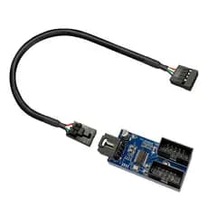 Adaptador Usb 9 Pinos 2.0 Hub Splitter 1-2 Portas Tipo Y Usb Interno Da Placa-mãe Painel Frontal