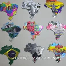 Imã De Geladeira Rio De Janeiro RJ Lembrança Mapa Cidade Maravilhosa Brasil Pronta Entrega