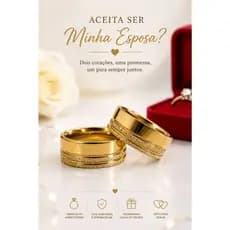 Par Aliança de Casamento Com Friso Diamantada Larga 8mm Com Aparador e Caixinha - Aço Inox