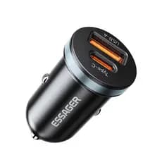 Carregador Veicular 30 W Carga Rápida No Acendedor Usb Usb-c