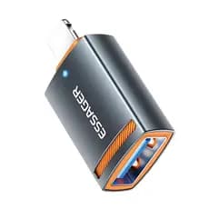 Adaptador Otg Usb Para Lightning Compatível Com Ios Android Windows Para Carga Leitura E Dados
