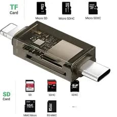 Leitor Lightning E Usb-c Multi-cartao Cópia De Arquivos