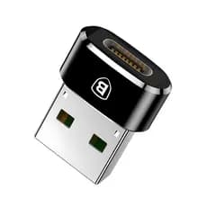 Adaptador USB-A para USB-C Baseus Conversor USB antigo P/ Novo USB para USB-C Carregamento e Dados