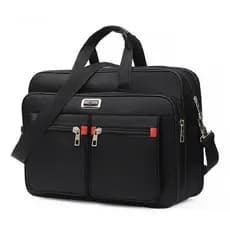 Bolsa Pasta Maleta Executiva Notebook Grande Nylon Masculino Cor Preto