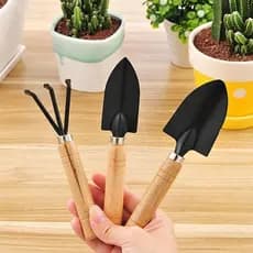 Kit Jardinagem Garfo Pazinha Larga Transplantador 3pç