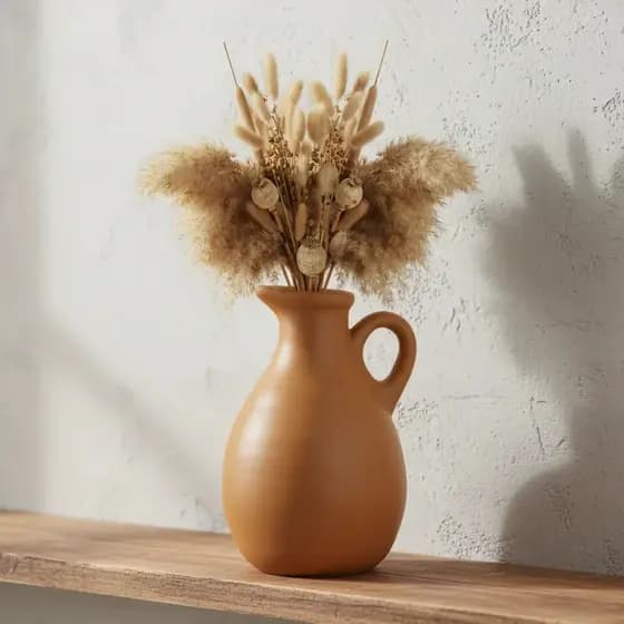 Vaso Decorativo Jarro Boho Em Ceramica Enfeite Sala Mart