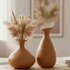 Dupla De Vaso Decorativo Sala Casa Bojudo E Md Boho Ceramica