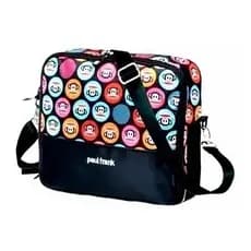 Bolsa Transversal Porta Caderno Juvenil Paul Frank Pasta Preto