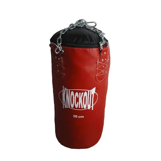 Saco De Pancada 50cm Com Corrente Reforçado Com Enchimento Boxe