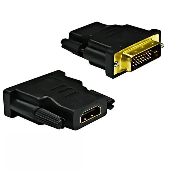 Adaptador DVI Macho para HDMI Fêmea IT-Blue LE-3081 Conversão Digital para Full HD Conector Banhado