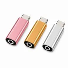Kit 03 Adaptador Tipo C para P2 Conversor Fone de Ouvido Áudio Som Estéreo Compatível Celular Tablet