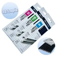 Kit 24 Lápis Preto Grafite Graduado Bee Unique | H, HB, B, | Desenho Técnico e Profissional