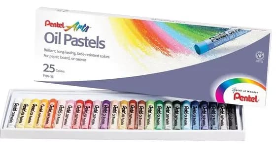 Giz Pastel Oleoso Pentel 25 Cores Phn-25