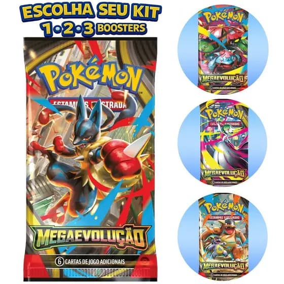 Booster Pokémon Mega evolução ME01 Cartas TCG Lacrado e Original Copag