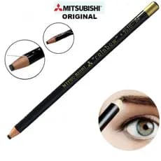 1 Lápis para Sobrancelha Dermatográfico Preto Rainbow 7610 Mitsubishi Original