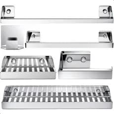 Kit Acessórios Para Banheiro Inox 6 Peças Master Slim DF