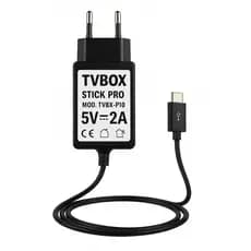Fonte de Alimentação Energia Bivolt 5V 2A Conector Tipo C - Tvbox Stick Pro 4k Hd Wi-fi Receptor Digital Pro Eletronic
