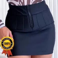 Saia Modeladora Lipo Power Suplex Cintura Alta Comprime Sem Aperta Confortável P ao Plus Size G3