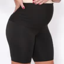 Bermuda Gestante Maternidade Cos Alto Suporte para Barriga Com forro BLACKOUT..