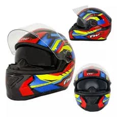 Capacete Fechado Fw3 Gtx Fox Óculos + Narigueira Cores Masculino Feminino