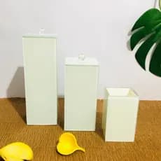 Porta Escova de Dente espelhado Para Banheiro/ Vaso decorativo, Porta Caneta, Decoração Lavabo Casa Vidro Tampa Com Cristal