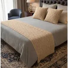 PESEIRA CAMA KING EM TRICOT MANTA TRANÇADO LUXO SOFÁ OU CAMA